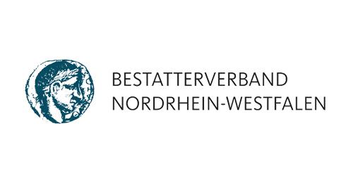 Logo des Bestatterverbandes Nordrhein-Westfalen mit einem stilisierten Profilkopf und Schriftzug.